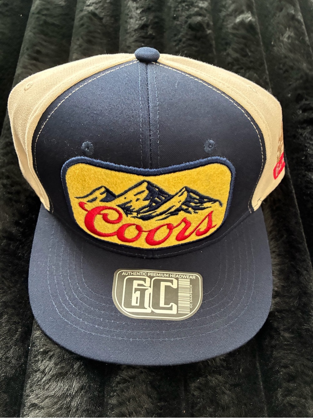 New Coors Banquet Logo Embroidered Patch Two Tone Hat/Cap Multi-Color